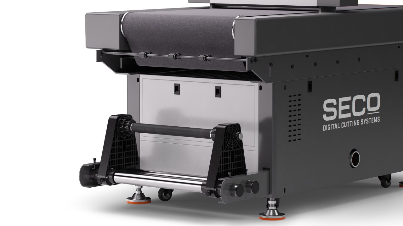 SECO DTF cutter - auto feed and waste collection system