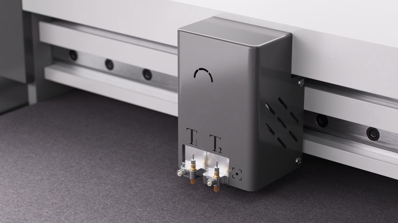 SECO dual tool head T1 T2 for precision DTF cutting